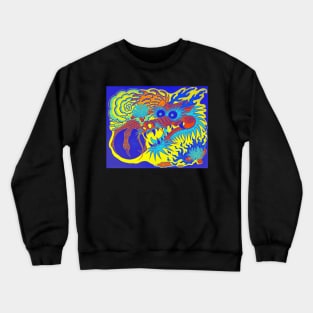 Neon Dragon With 4 Elements Variant 24 Crewneck Sweatshirt